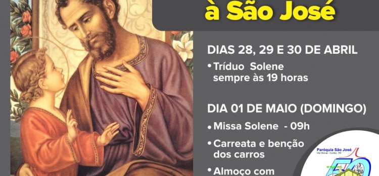 Paróquia realiza festa de São José! Confira a programação e participe!