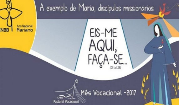 Igreja celebra o mês vocacional colocando Maria como exemplo de serviço à Nosso Senhor